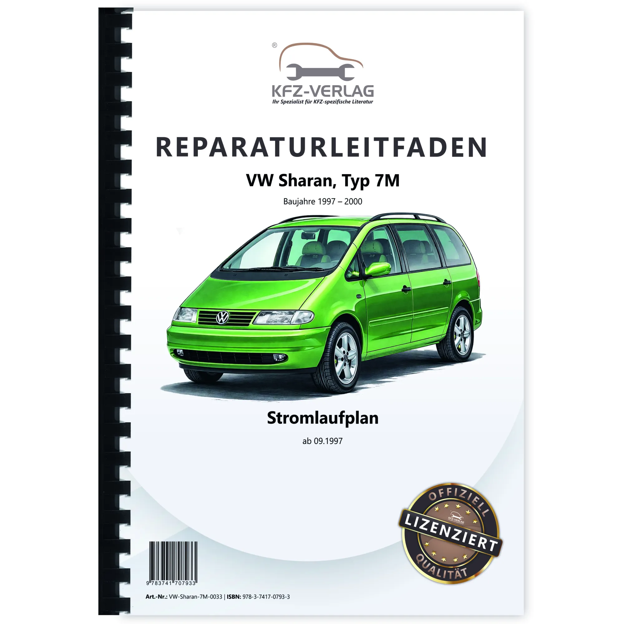 VW Sharan Typ 7M 1997-2000 Schaltplan Stromlaufplan Verkabelung Elektrik Pläne