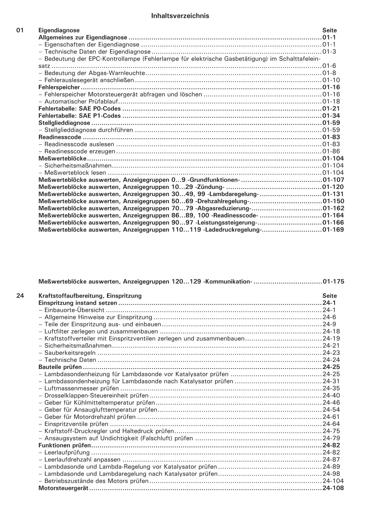 VW Bora 1J (98-05) Motronic Einspritz- Zündanlage 1,8l 150 PS Reparaturanleitung