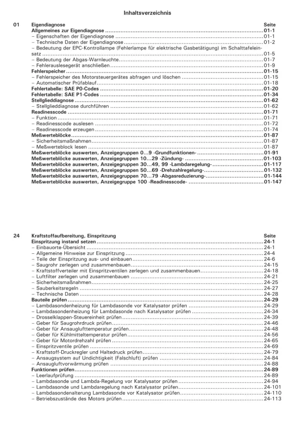 VW Bora Typ 1J 1998-2005 Motronic Einspritz- Zündanlage 75 PS Reparaturanleitung