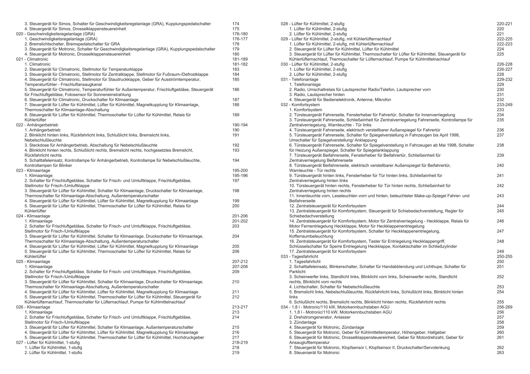 VW Bora Typ 1J 1998-1999 Schaltplan Stromlaufplan Verkabelung Elektrik Pläne