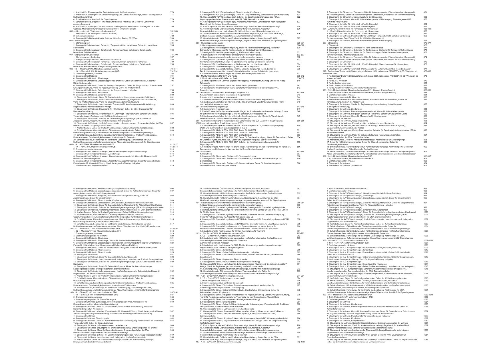 VW Bora Typ 1J 1999-2005 Schaltplan Stromlaufplan Verkabelung Elektrik Pläne