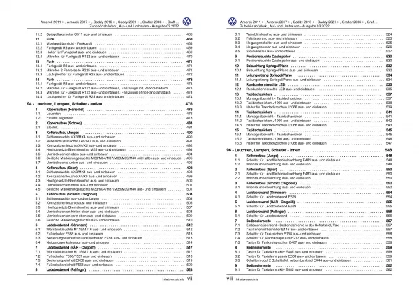 VW Multivan SL ST ab 2021 Auf- und Umbauten Zubehör Reparaturanleitung PDF