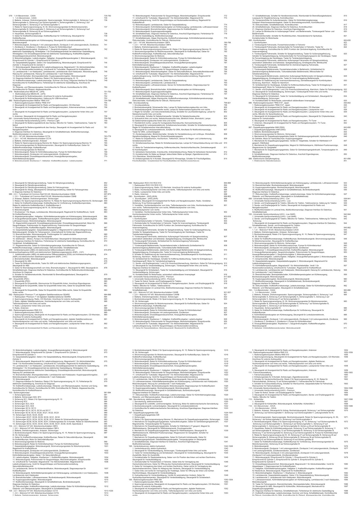 VW EOS Typ 1F 2006-2015 Schaltplan Stromlaufplan Verkabelung Elektrik Pläne