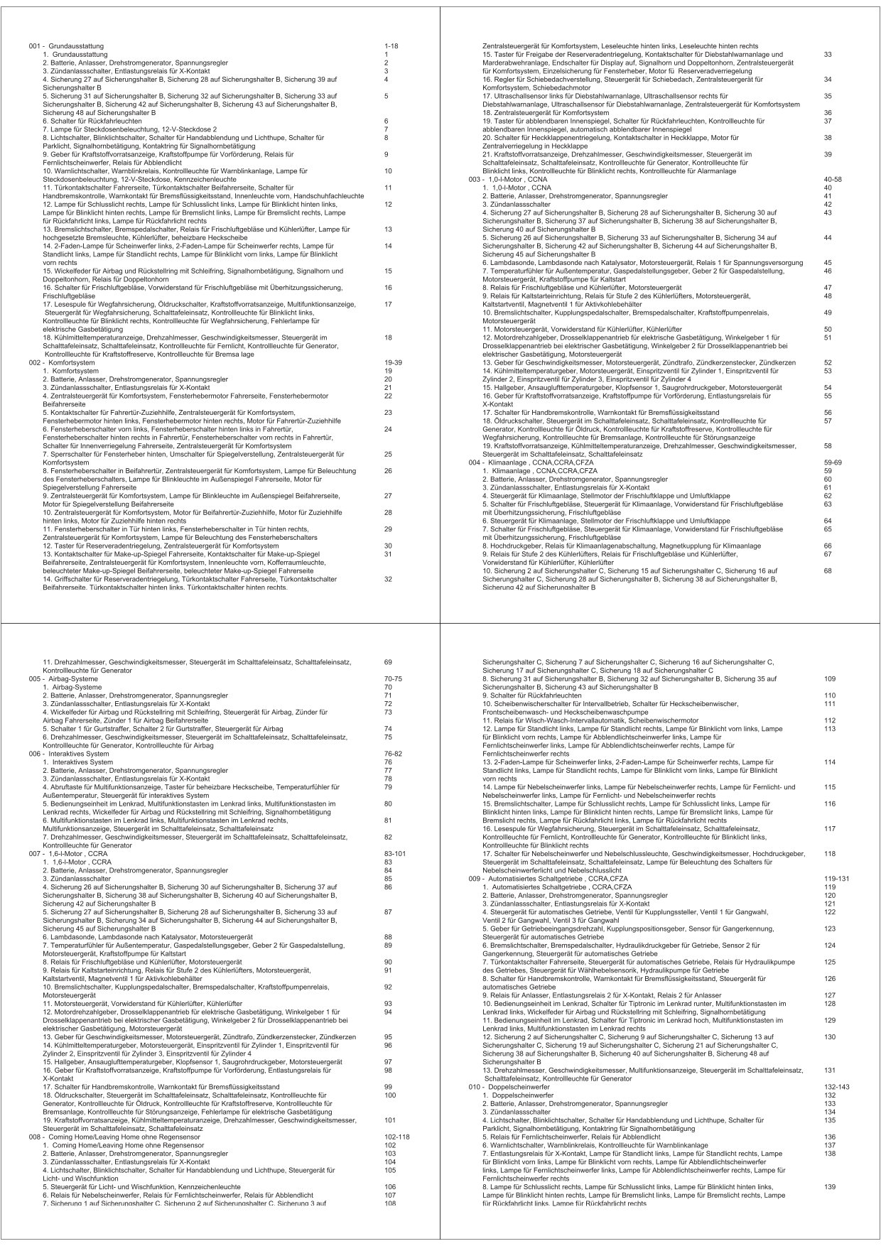 VW Fox Typ 5Z 2009-2011 Schaltplan Stromlaufplan Verkabelung Elektrik Pläne