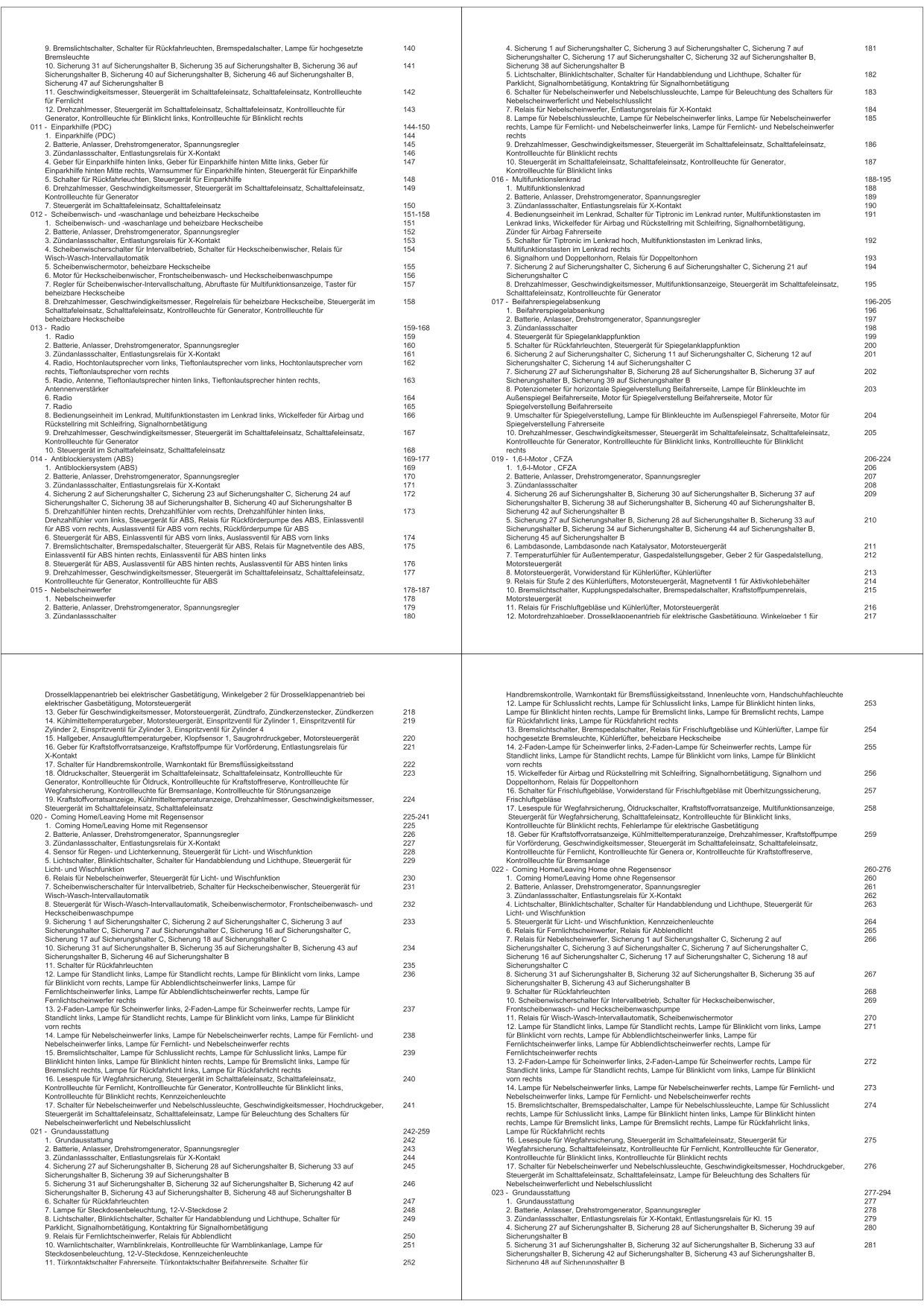 VW Fox Typ 5Z 2009-2011 Schaltplan Stromlaufplan Verkabelung Elektrik Pläne