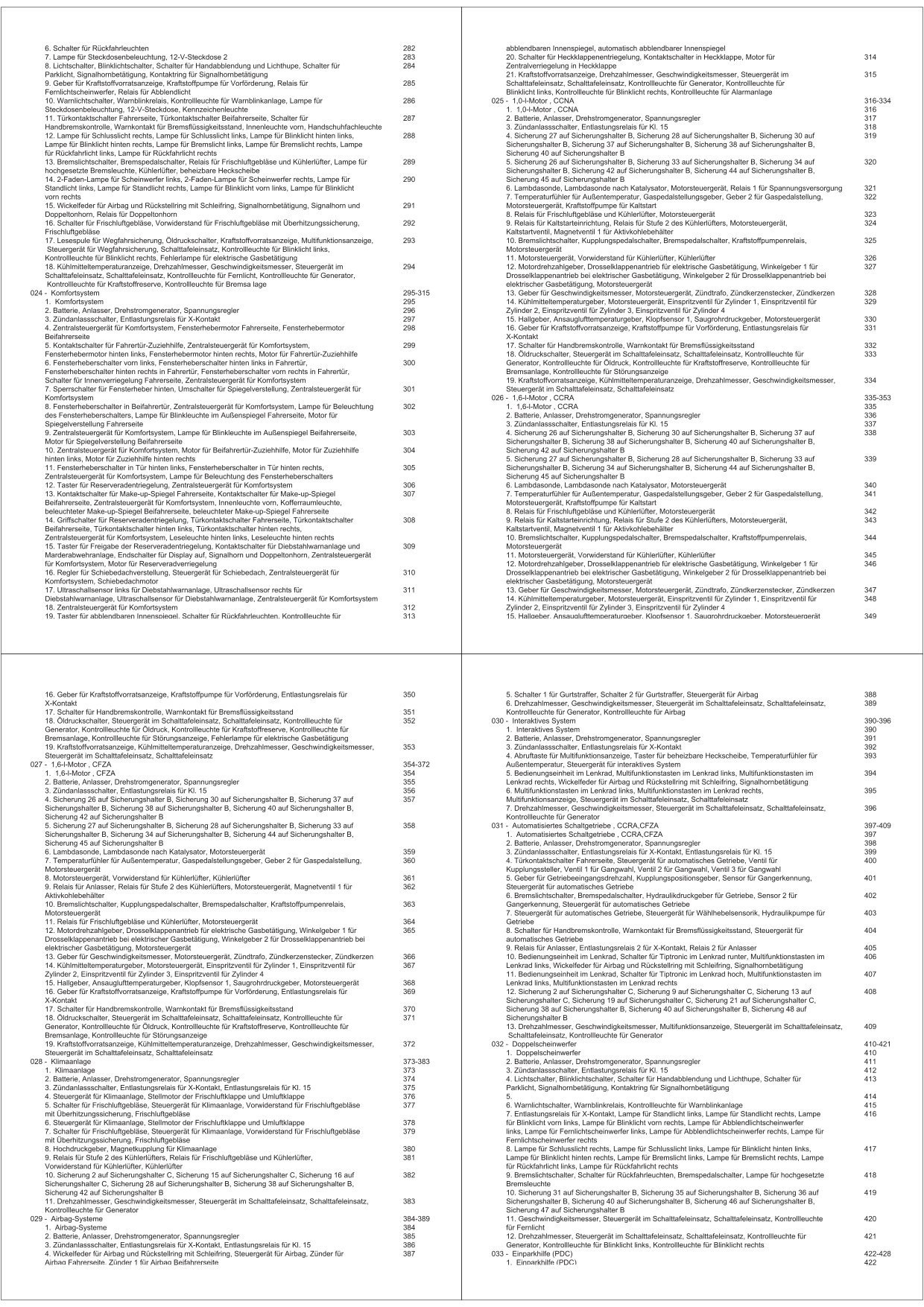 VW Fox Typ 5Z 2009-2011 Schaltplan Stromlaufplan Verkabelung Elektrik Pläne