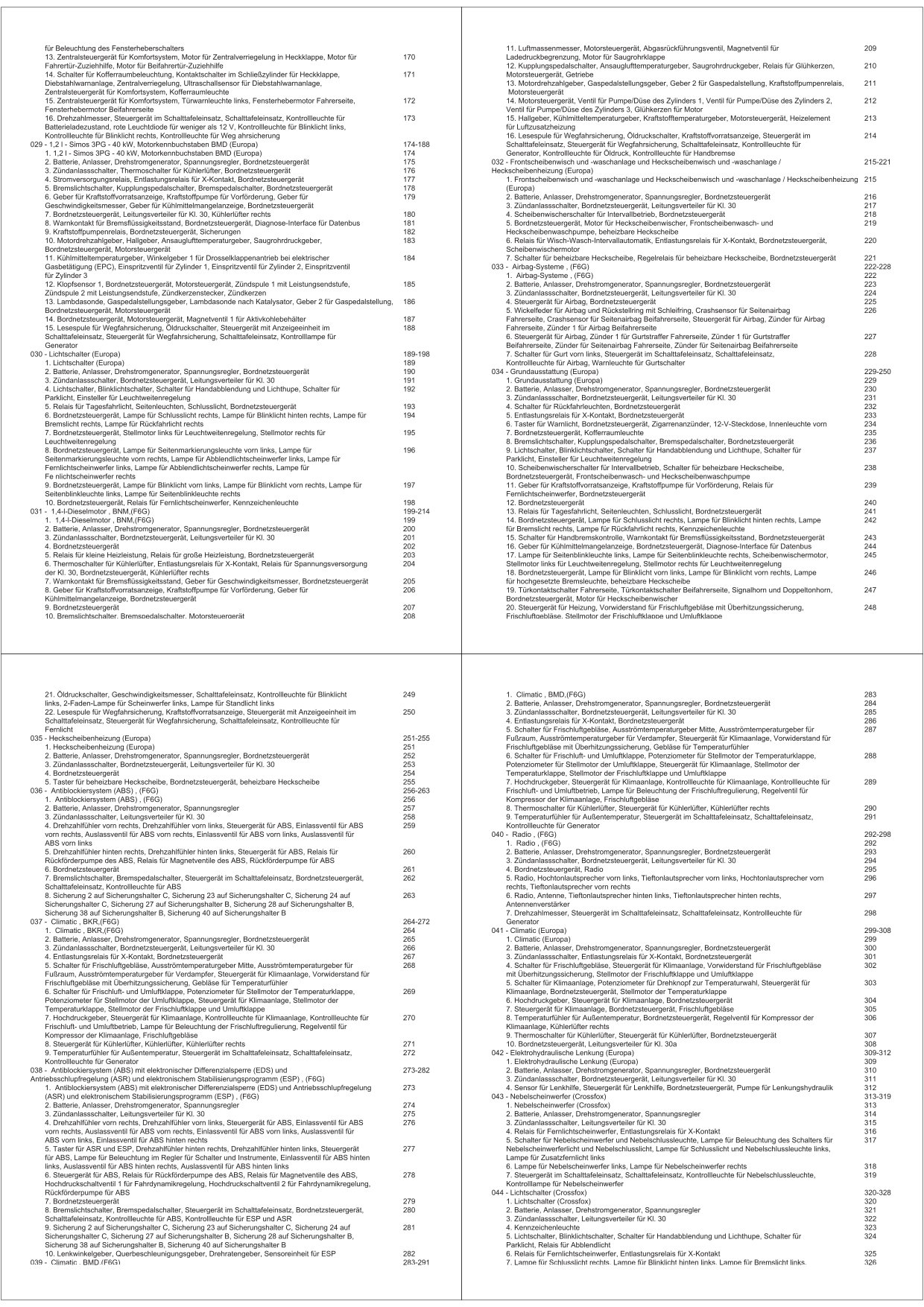 VW Fox Typ 5Z 2003-2007 Schaltplan Stromlaufplan Verkabelung Elektrik Pläne