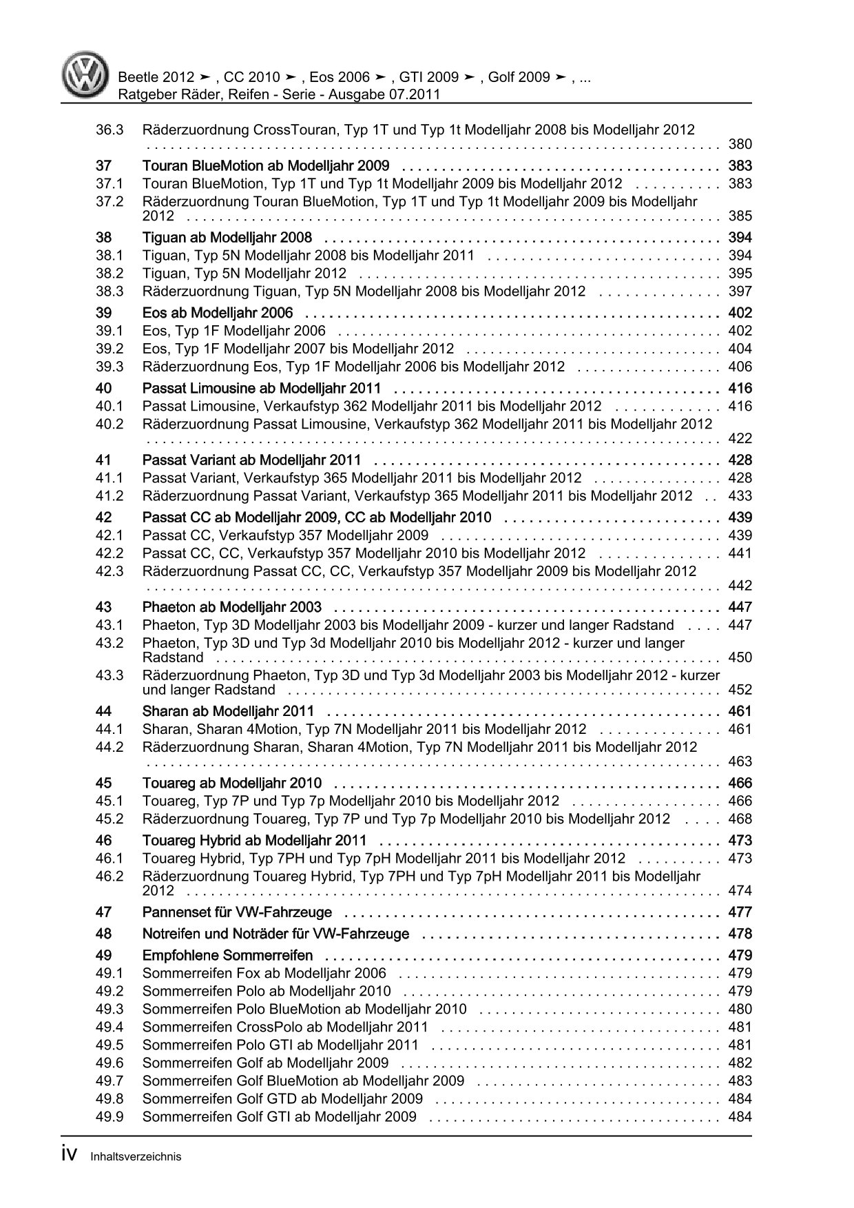 VW Fox Typ 5Z 2005-2011 Ratgeber Räder Reifen Serie Reparaturanleitung