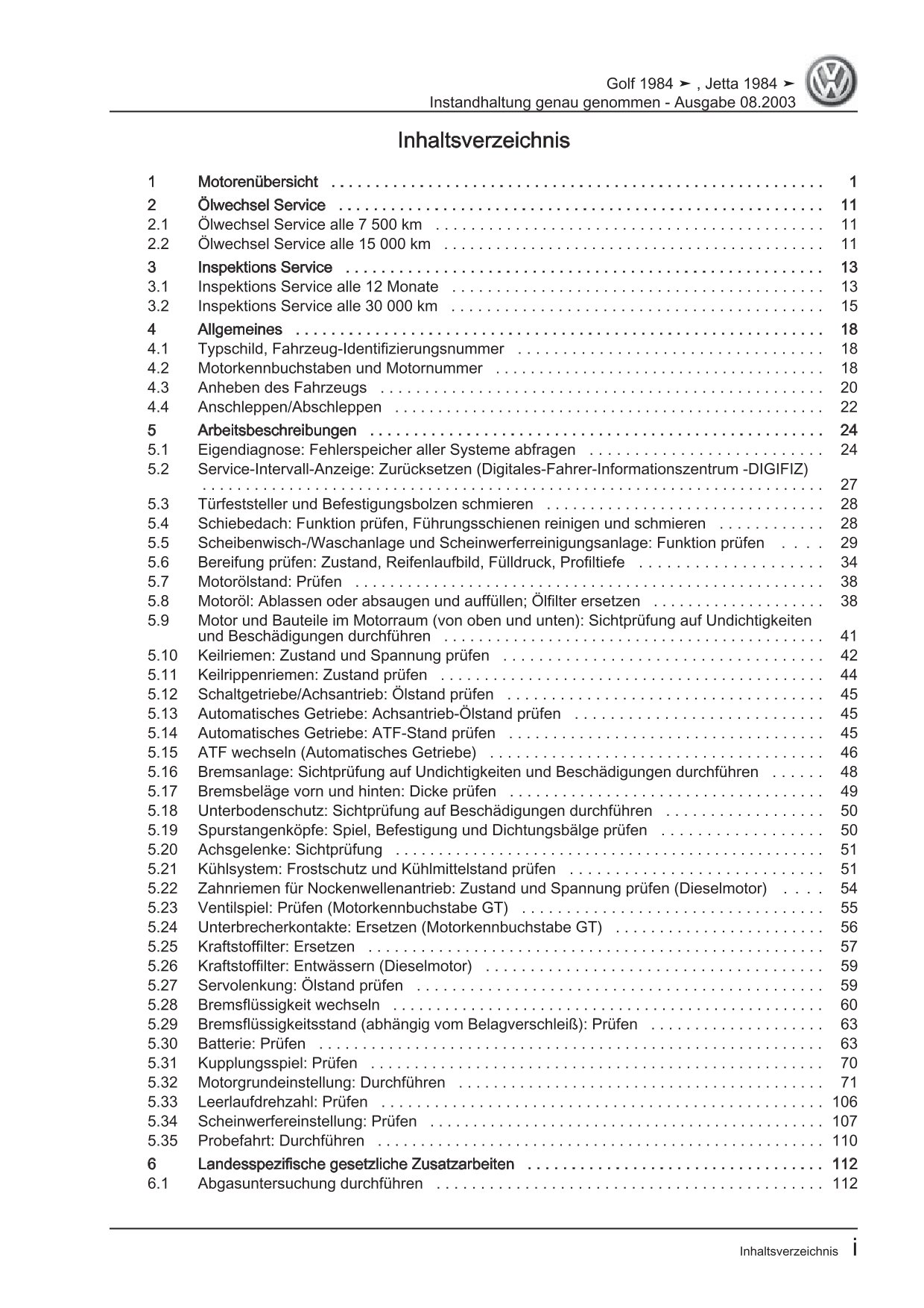 VW Golf 2 Typ 19 1983-1992 Instandhaltung Inspektion Wartung Reparaturanleitung