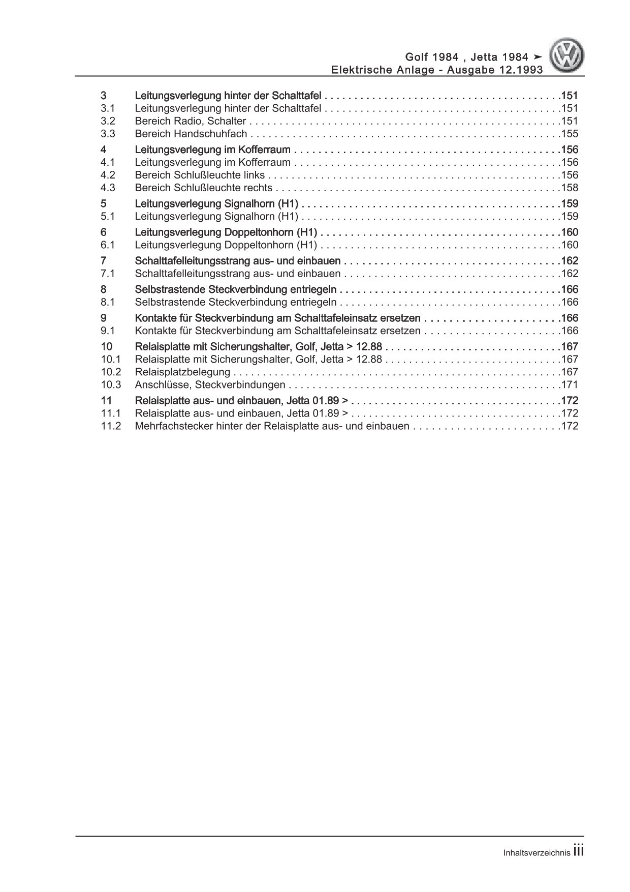 VW Golf 2 19 1983-1992 Elektrische Anlage Elektrik Systeme Reparaturanleitung