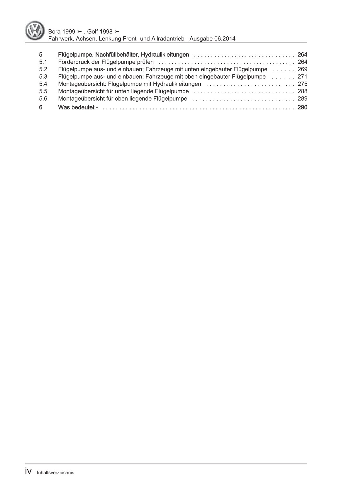 VW Golf 4 Typ 1J 1997-2003 Fahrwerk Achsen Lenkung Reparaturanleitung