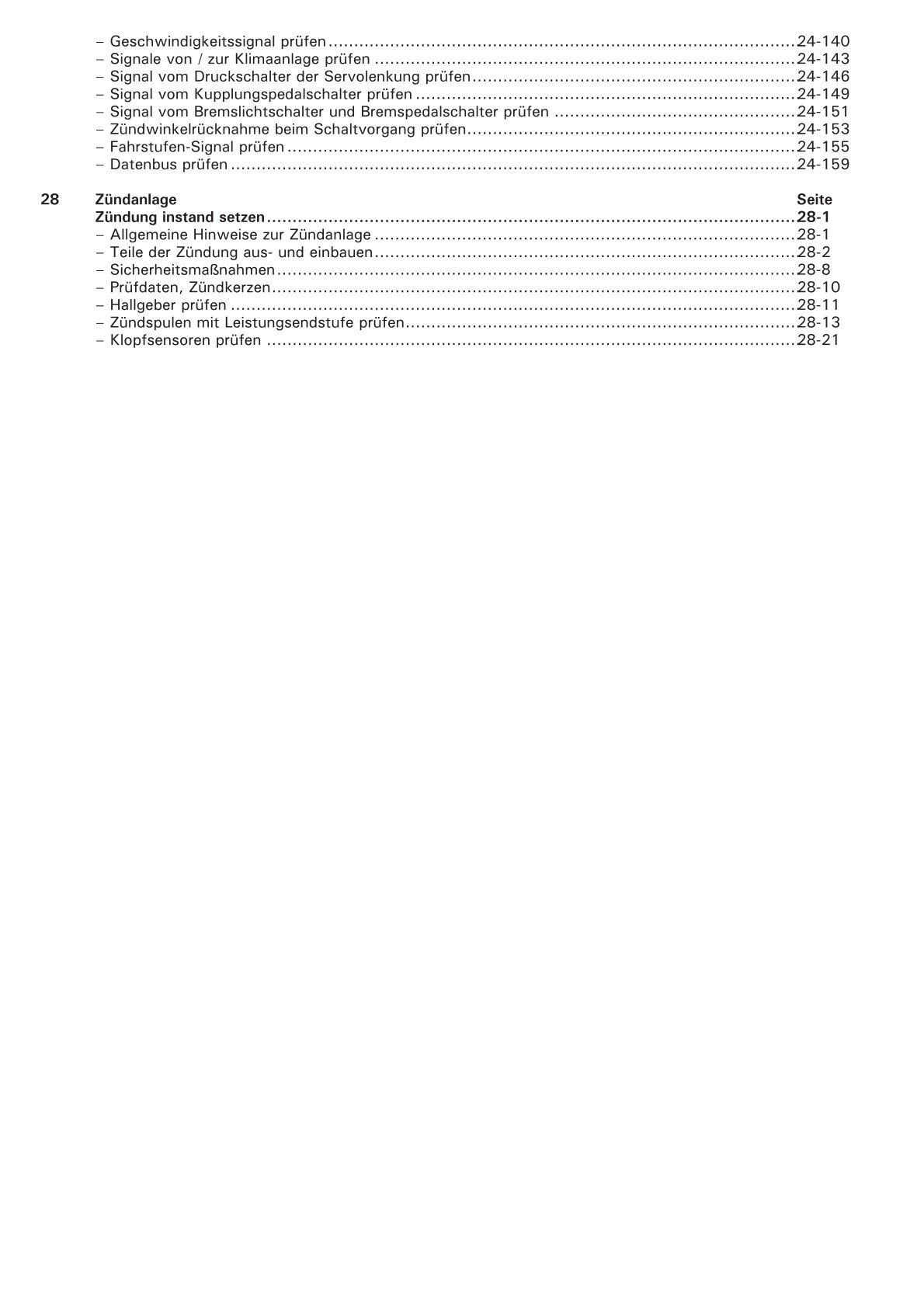 VW Golf 4 1J (97-03) Motronic Einspritz Zündanlage 125-150 PS Reparaturanleitung
