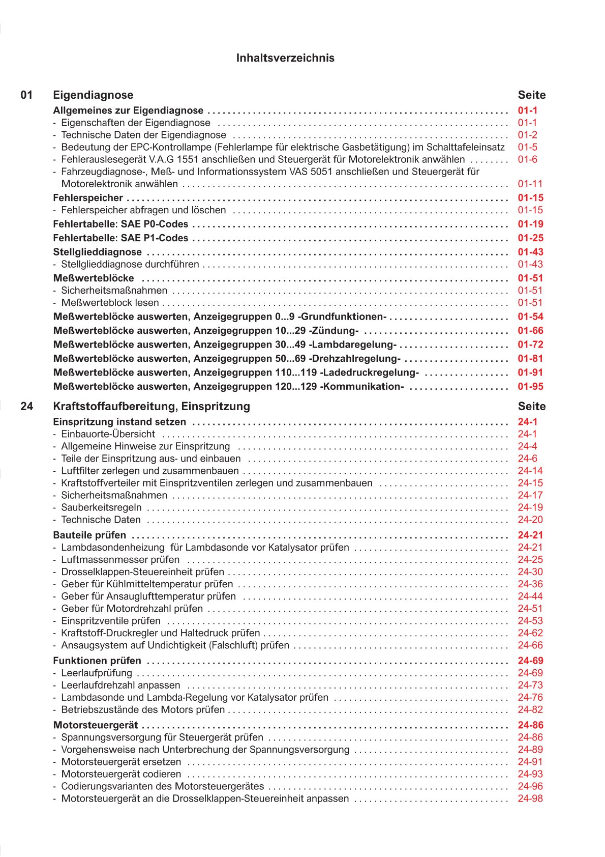 VW Golf 4 Typ 1J (97-03) Motronic Einspritz- Zündanlage 1,8l Reparaturanleitung