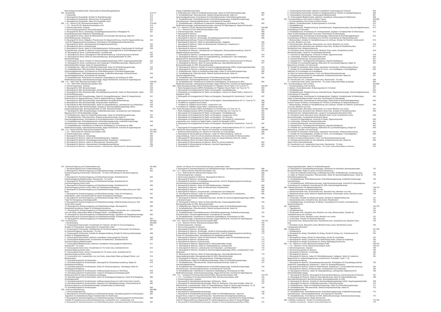 VW Golf 4 Typ 1J 1999-2003 Schaltplan Stromlaufplan Verkabelung Elektrik Pläne
