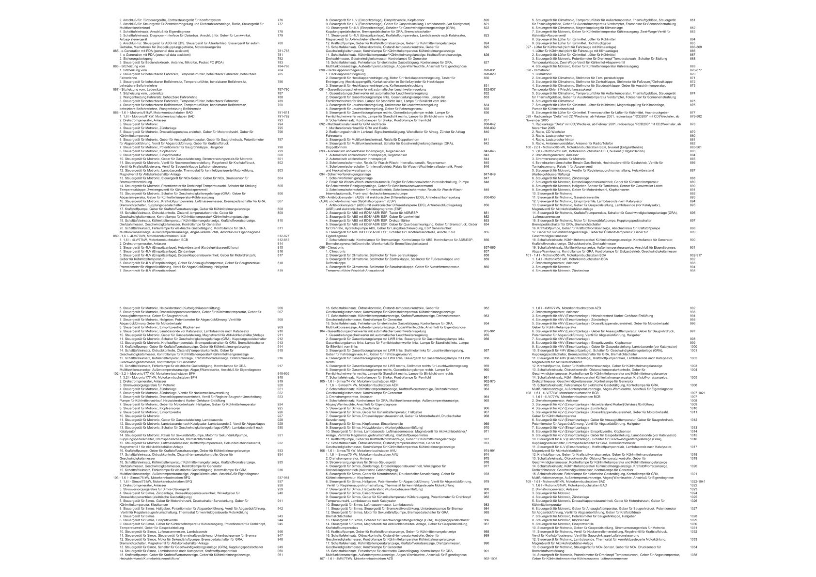 VW Golf 4 Typ 1J 1999-2003 Schaltplan Stromlaufplan Verkabelung Elektrik Pläne
