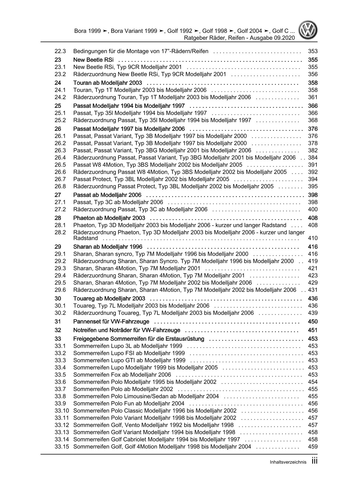 VW Golf 4 Typ 1J 1997-2003 Ratgeber Räder und Reifen Reparaturanleitung