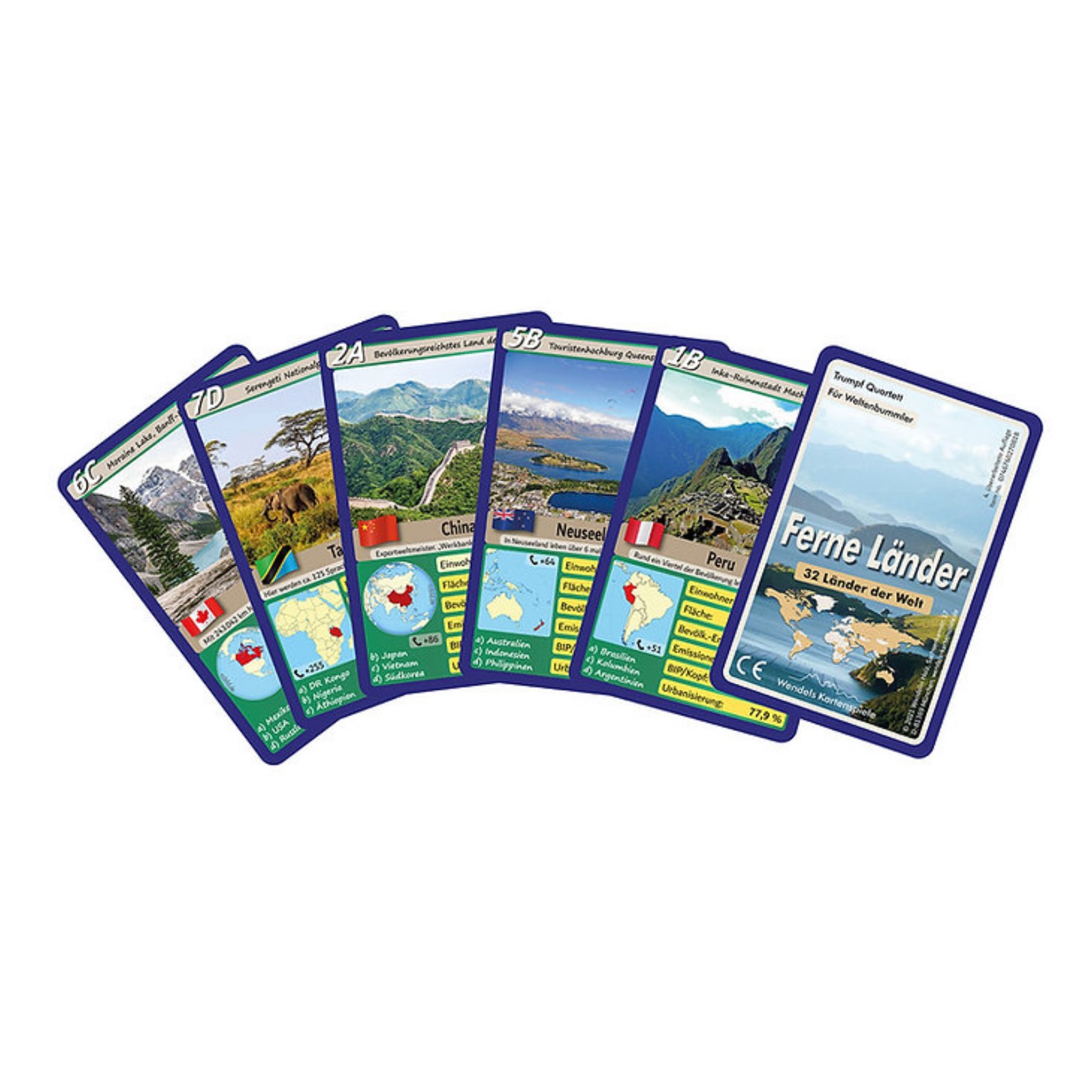2er Set/Pack Ferne Länder Europas Quartett Kartenspiel Gesellschaftsspiel