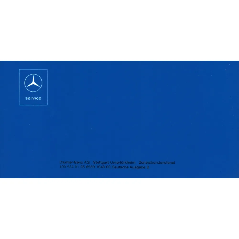 Originalgetreues Scheckheft von Mercedes-Benz