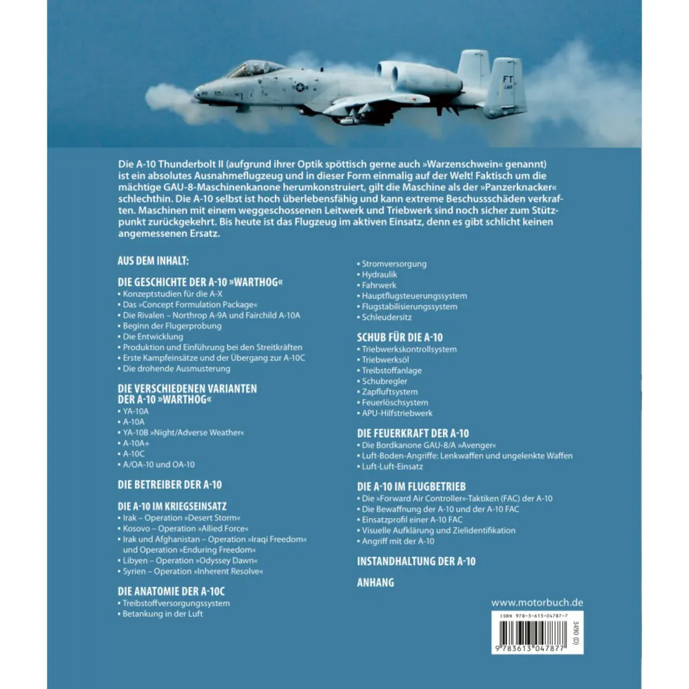 A-10 Thunderbolt Warthog Flugzeug Krieg Handbuch Steve Davies Motorbuchverlag