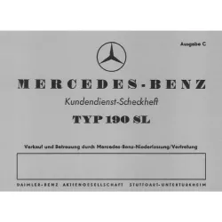 Mercedes-Benz  W 121 Typ 190 SL 1955-1963 Serviceheft Scheckheft