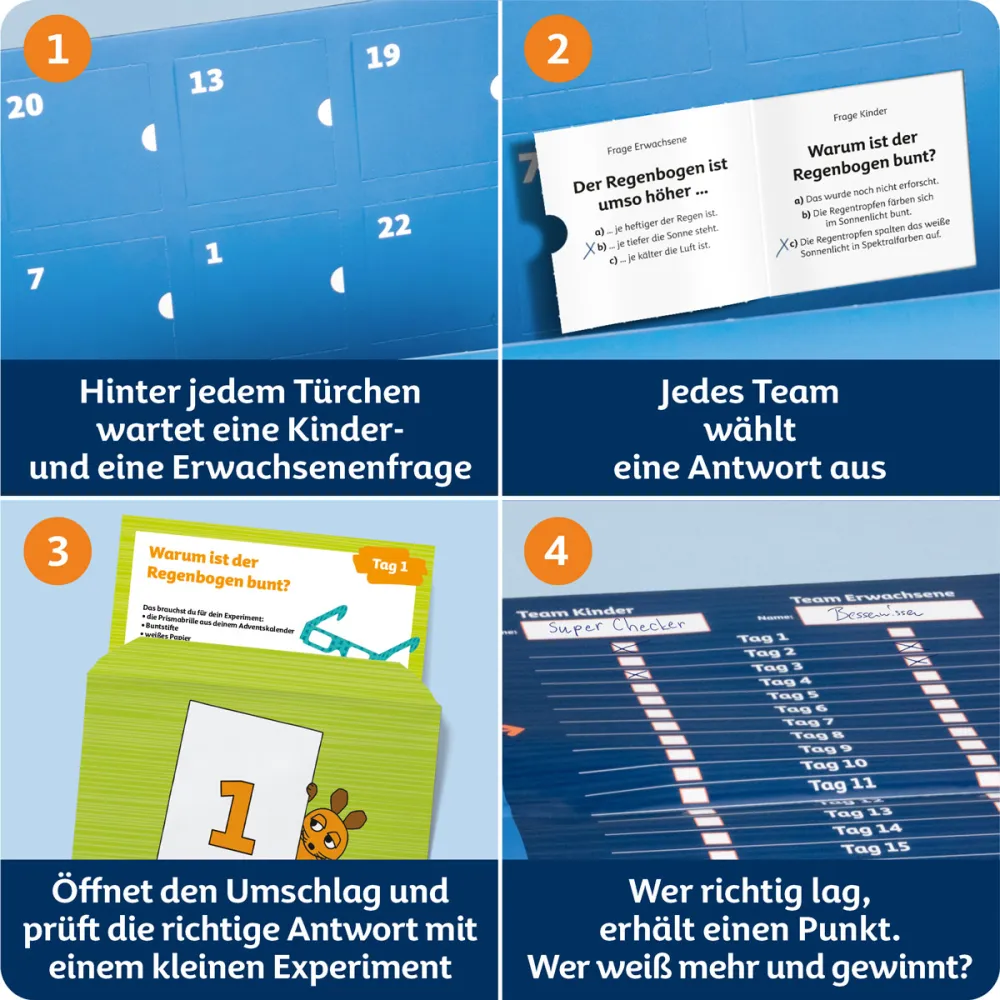 Die Sendung mit der Maus Wer weiß mehr Adventskalender Kinder Franzis Verlag