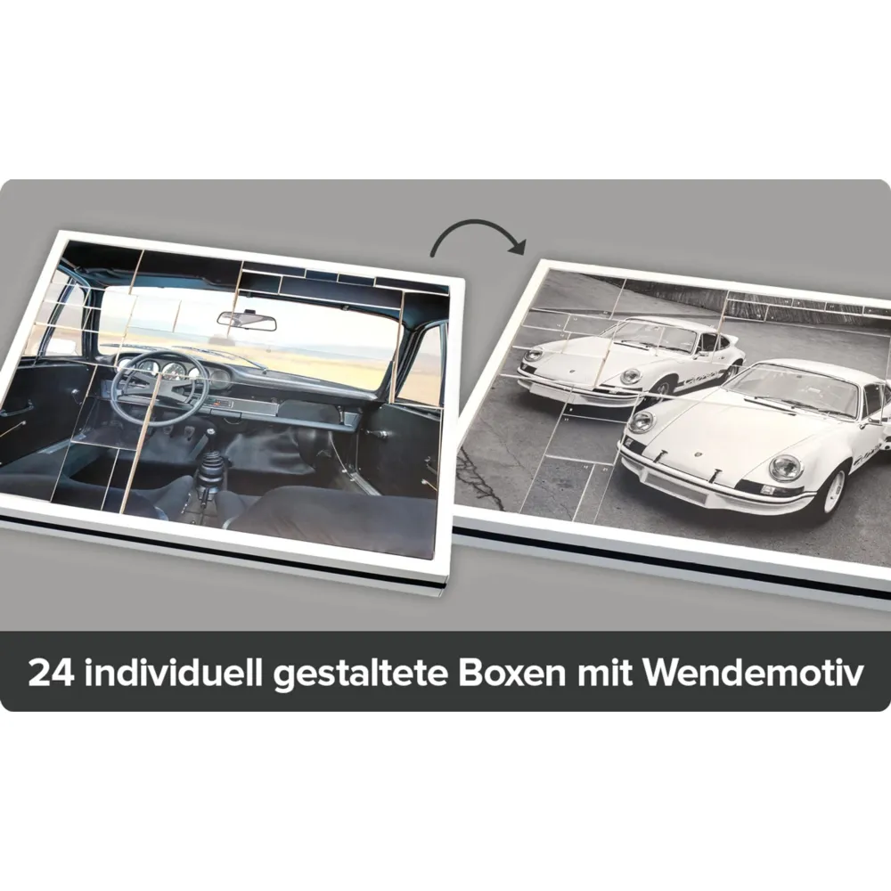 24 individuell gestaltete Wendeboxen.