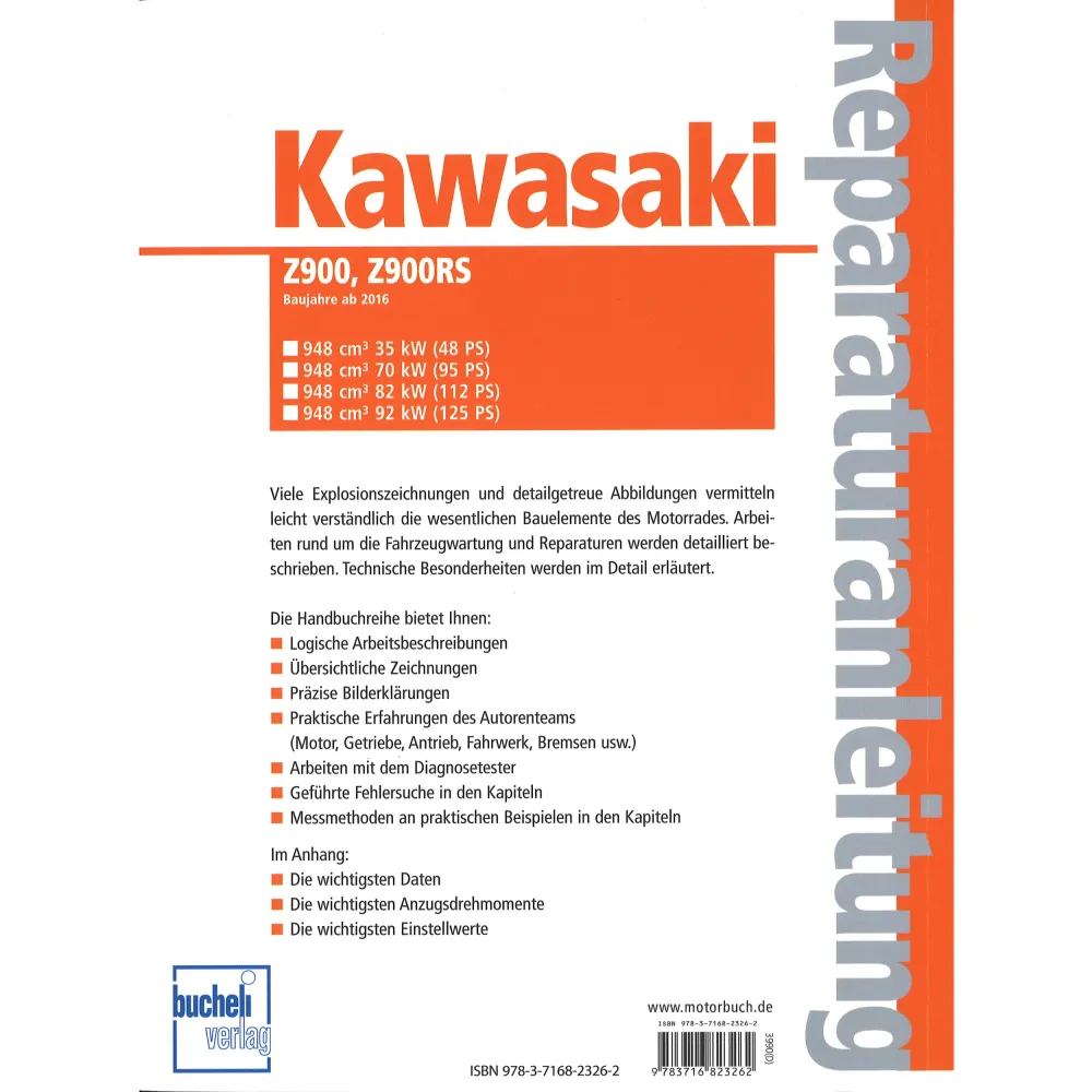 Werkstatthandbücher für die Wartung, Instandhaltung und Pflege Ihres Motorrads mit detaillierten Beschreibungen der Reparaturarbeiten.