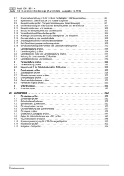 Audi 100 4A (90-97) KE III-Jetronic- Zündanlage 133 PS Reparaturanleitung PDF