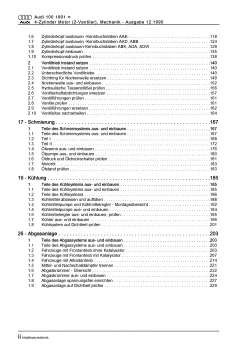 Audi 100 4A (90-97) 4-Zyl. Benzinmotor 100-115 PS Mechanik Reparaturanleitung