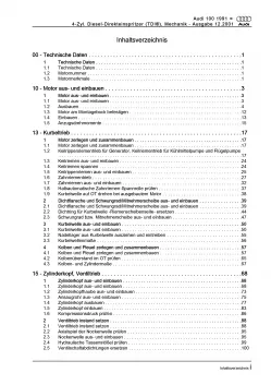 Audi 100 4A 1990-1997 4-Zyl. Dieselmotor 90 PS Mechanik Reparaturanleitung PDF