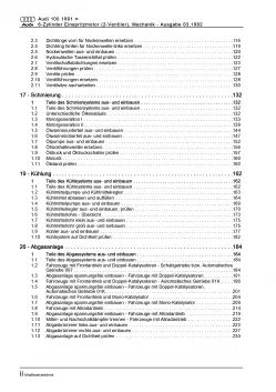 Audi 100 4A 1990-1997 Benzinmotor 139-174 PS Mechanik Reparaturanleitung PDF