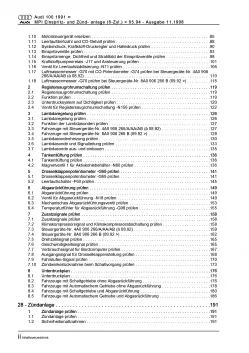 Audi 100 4A 1990-1994 MPI Einspritz- Zündanlage 174 PS Reparaturanleitung PDF