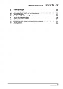 Audi 80 Typ 8C 1991-1995 4 Gang Automatikgetriebe 097 Reparaturanleitung PDF