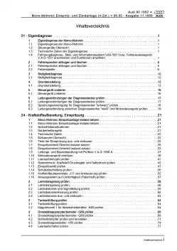 Audi 80 8C (92-95) 4-Zyl. Mono-Motronic Einspritz- Zündanlage Reparaturanleitung