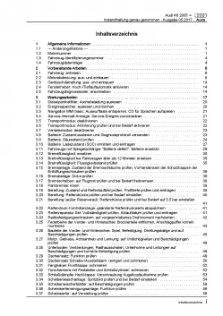 Audi A6 Typ 4F (04-11) Instandhaltung Inspektion Wartung Reparaturanleitung PDF