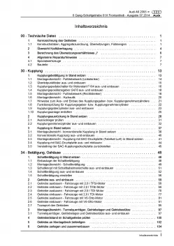 Audi A6 4F 2004-2011 6 Gang Schaltgetriebe 01X Kupplung Reparaturanleitung PDF