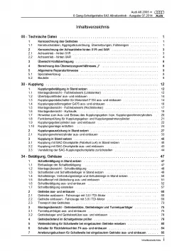 Audi A6 Typ 4F (04-11) 6 Gang Schaltgetriebe 0A3 Kupplung Reparaturanleitung PDF