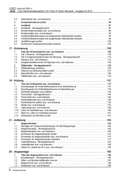 Audi A6 4F 2004-2011 4-Zyl. Benzinmotor 170 PS Mechanik Reparaturanleitung PDF