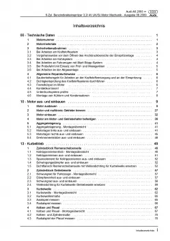 Audi A6 4F (04-11) 4-Zyl. Benzinmotor AVS 265 PS Mechanik Reparaturanleitung PDF