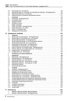 Audi A6 Typ 4F (04-11) 6-Zyl. Dieselmotor 163-239 PS Mechanik Reparaturanleitung