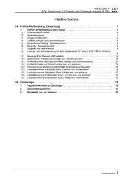 Audi A6 4F 2004-2011 Benzin Einspritz- Zündanlage 3,0l Reparaturanleitung PDF