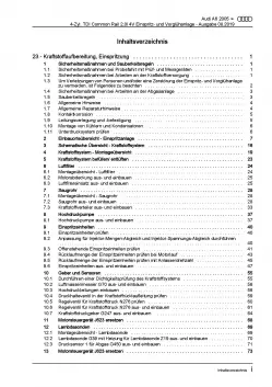 Audi A6 4F (04-11) Diesel Einspritz- Vorglühanlage 2,0l Reparaturanleitung PDF