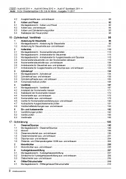 Audi A7 4G 2010-2018 2,5l 2,8l Benzinmotor 190-220 PS Reparaturanleitung PDF