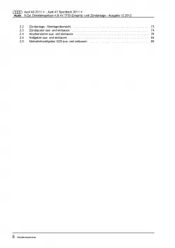 Audi A7 4G 2010-2018 Benzin Einspritz- Zündanlage 420-560 PS Reparaturanleitung