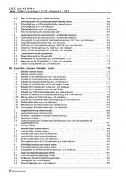 Audi A8 4D 1994-1999 Elektrische Anlage Elektrik Systeme Reparaturanleitung PDF