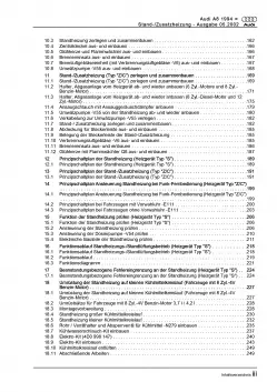 Audi A8 Typ 4D 1994-2002 Standheizung Zusatzheizung Reparaturanleitung