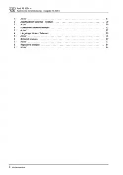 Audi A8 Typ 4D 1994-2002 Karosserie Unfall Instandsetzung Reparaturanleitung PDF