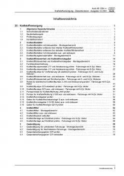 Audi A8 4D 1994-2002 Kraftstoffversorgung Dieselmotoren Reparaturanleitung PDF