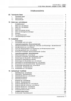 Audi A8 4D 1994-2002 12-Zyl. 6,0l Benzinmotor 420 PS Mechanik Reparaturanleitung