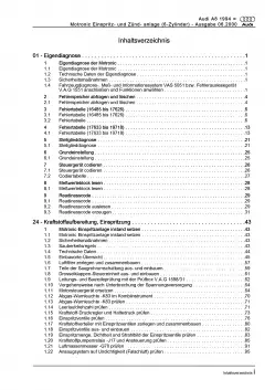 Audi A8 4D (94-02) Motronic 193 PS Einspritz- Zündanlage Reparaturanleitung PDF